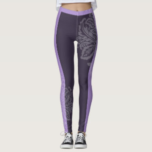 Leggings Légumineuses pourpres et noires