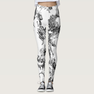 Leggings Légumineuses Vintages d'insectes botaniques à main
