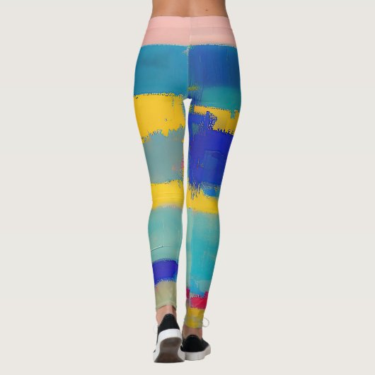 Leggings "Lemonade Lullaby" Art Abstrait (Dos)