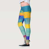 Leggings "Lemonade Lullaby" Art Abstrait (Gauche)