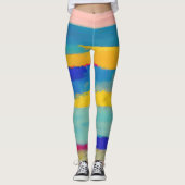 Leggings "Lemonade Lullaby" Art Abstrait (Devant)
