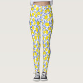 Leggings Lemons Blue Mediterranean (Devant)