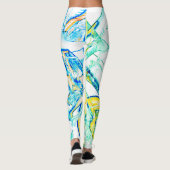 Leggings L'encre courait dans plus d'une direction ? Jaune, (Dos)