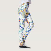 Leggings L'encre courait dans plus d'une direction ? Orange (Droite)