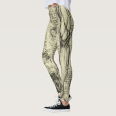 Leggings Leonardo da Vinci Vintage Anatomie humaine Larynx  (Gauche)