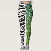 Leggings Leopard 80s Rock Tiger Zebra Stripes Spots (Devant)