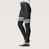 Leggings Léopard à charbon triple bande (Gauche)