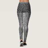 Leggings Léopard animal exotique gris blanc noir de guépard (Dos)