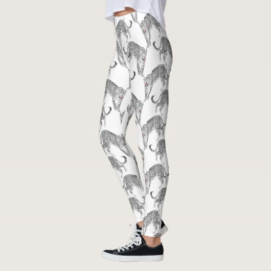 Leggings Léopard blanc noir (Gauche)