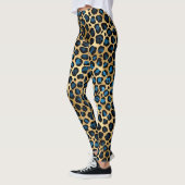 Leggings Leopard bleu et or (Gauche)