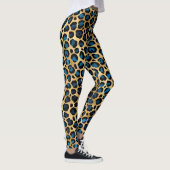 Leggings Leopard bleu et or (Droite)