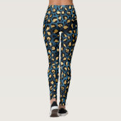 Leggings Leopard bleu et or (Dos)