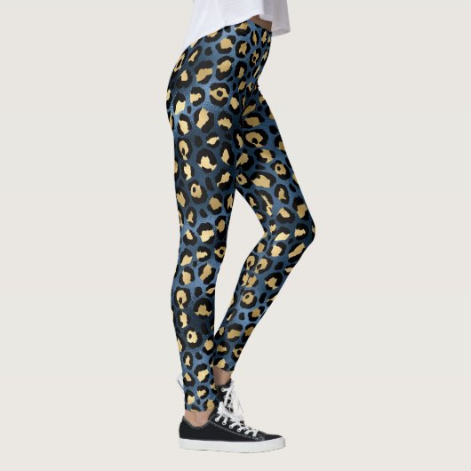 Leggings Leopard bleu et or (Droite)