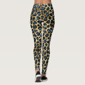 Leggings Leopard bleu or (Dos)
