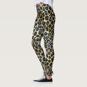 Leggings Leopard bleu or (Gauche)
