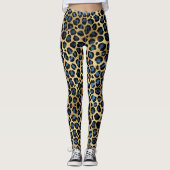 Leggings Leopard bleu or (Devant)