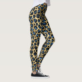 Leggings Leopard bleu or (Droite)