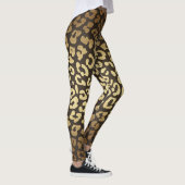 Leggings Leopard Cheetah Imprimer Peaux d'animaux Or Ombre (Droite)