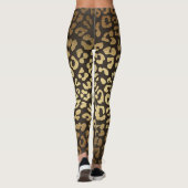 Leggings Leopard Cheetah Imprimer Peaux d'animaux Or Ombre (Dos)