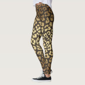 Leggings Leopard Cheetah Imprimer Peaux d'animaux Or Ombre (Gauche)