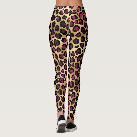 Leggings Leopard de Bourgogne (Dos)