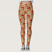 Leggings Leopard de luxe avec imprimé champignons (Devant)