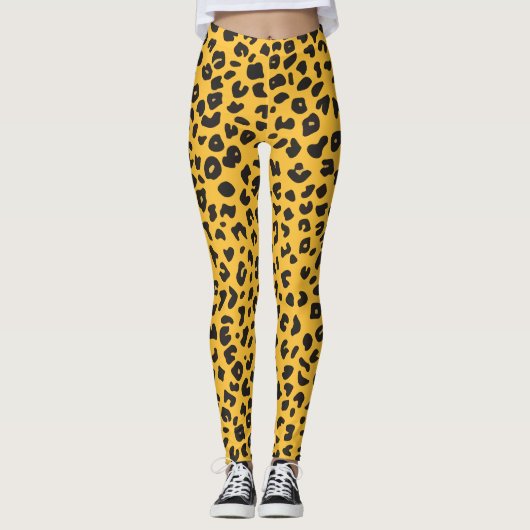 Leggings léopard de texture (Devant)