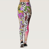 Leggings Léopard génial et guêtres florales (Dos)