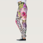 Leggings Léopard génial et guêtres florales (Gauche)