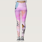 Leggings Léopard génial et guêtres florales (Devant)