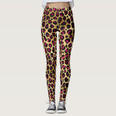 Leggings Leopard Gift, Wild Cat Safari, Hommes Femmes Enfan (Devant)