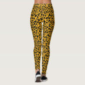 Leggings Leopard heart print yellow (Dos)