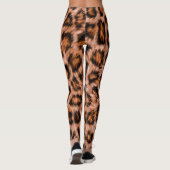 Leggings Leopard Jaguar Chat fourrure Brown Motif-24609 (Dos)