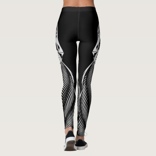 Leggings Leopard Line Flow – Artistic Black & White (Dos)
