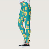 Leggings Léopard moderne Cheetah tigre animaux bleu mignon (Gauche)