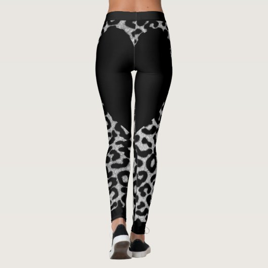 Leggings Léopard noir (Dos)