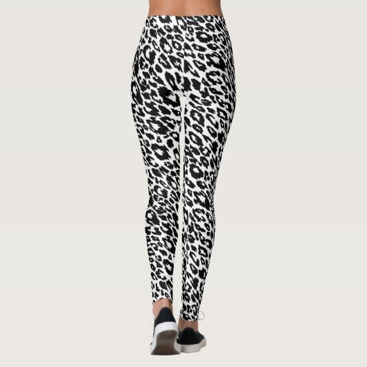 Leggings Leopard noir et blanc (Dos)