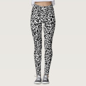 Leggings Leopard noir et blanc (Devant)