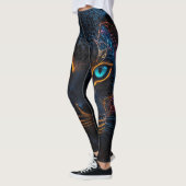Leggings Léopard noir néon (Gauche)