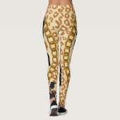 Leggings Léopard Orchidées Tropical Motif sans fil (Dos)