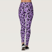 Leggings Leopard Print, Léopard Spots, Purple Leopard (Dos)
