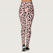 Leggings Léopard Print, Léopard Spots, Rose Léopard (Dos)