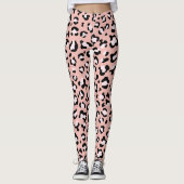 Leggings Léopard Print, Léopard Spots, Rose Léopard (Devant)