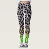 Leggings Léopard rayonnant et fusion de trèfle (Devant)