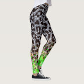 Leggings Léopard rayonnant et fusion de trèfle (Droite)