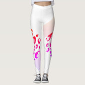 Leggings Léopard Rose Géométrique (Devant)