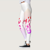 Leggings Léopard Rose Géométrique (Gauche)