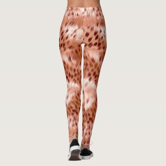 Leggings Léopard rose rose (Dos)