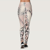 Leggings Léopard textile : Motif à chaîne florale. (Dos)