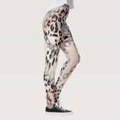 Leggings Léopard textile : Motif à chaîne florale. (Droite)